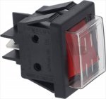 RED BIPOLAR PUSH-BUTTON 16A 250V