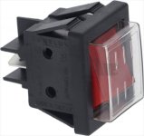 RED BIPOLAR PUSH-BUTTON 16A 250V