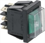 GREEN BIPOLAR SWITCH 16A 250V