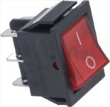 RED BIPOLAR CHANGE OVER SWITCH 16A 250V