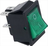GREEN BIPOLAR SWITCH 16A 250V