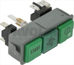 SWITCH WITH 2 BUTTONS AND 1 LAMP - GREEN