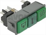 GREEN DOUBLE SWITCH BLOCK 250V 16A