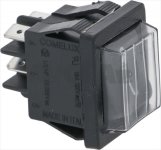 BLACK BIPOLAR SWITCH 16A 250V