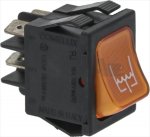 ORANGE BIPOLAR PUSH-BUTTON 16A 250V