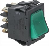 GREEN CHANGE OVER SWITCH 16A 24V