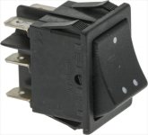 BLACK CHANGE-OVER BUTTON WITH SERIGRAPHY