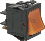 ORANGE SINGLE-POLE PUSH-BUTTON 16A 250V