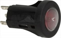 RED UNIPOLAR PUSH-BUTTON 3A 250V
