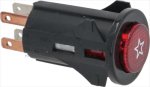 RED RESET PUSH-BUTTON 3A 250V