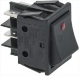 BLACK BIPOLAR SWITCH 16A 250V