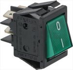 GREEN BIPOLAR PUSH-BUTTON 16A 250V