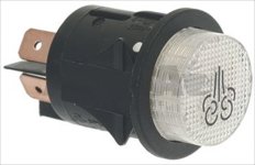WHITE PUSH-BUTTON 16A 250V