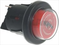 RED SINGLE-POLE PUSH-BUTTON 16A 250V