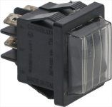 BLACK BIPOLAR PUSH-BUTTON 16A 250V