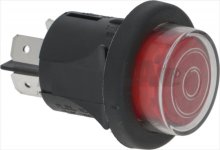 RED BIPOLAR SWITCH 16A 250V
