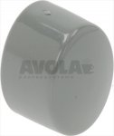 GRAUER OVALER KNOPF