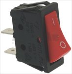 RED SINGLE-POLE SWITCH 16A 250V