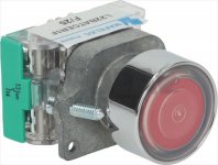 RED PUSH-BUTTON COMPLETE 8A 250V