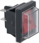 RED BIPOLAR SWITCH 16A 250V