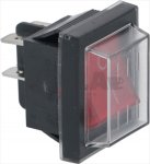 RED BIPOLAR SWITCH 16A 250V