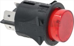 Red bipolar switch 16A 250V