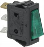 GREEN SINGLE-POLE SWITCH 16A 250V