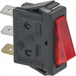 RED SINGLE-POLE SWITCH 16A 250V