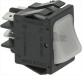 WHITE BIPOLAR SWITCH 16A 250V