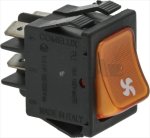 YELLOW BIPOLAR SWITCH 16A 250V