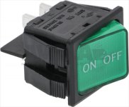GREEN BIPOLAR SWITCH 16A 250V