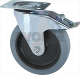PLATE SWIVELLING WHEEL WITH BRAKE