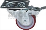 PLATE SWIVELLING WHEEL WITH BRAKE