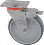 PLATE SWIVELLING WHEEL WITH BRAKE