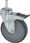 PIN SWIVELLING WHEEL WITH BRAKE