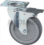 PLATE SWIVELLING WHEEL WITH BRAKE