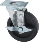 PLATE SWIVELLING WHEEL WITH BRAKE