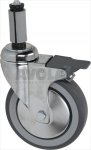 PIN SWIVELLING WHEEL WITH BRAKE