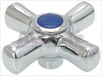 CROSS SHAPED SMALL BLUE KNOB