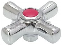 CROSS SHAPED SMALL RED KNOB
