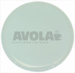 WHITE ROUND CERAMIC BADGE