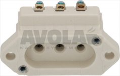 3-CABLE CERAMIC TERMINAL BLOCK