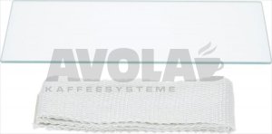 DOOR GLASS 385x135x5 mm