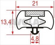 SNAP-IN GASKET 605x425 mm