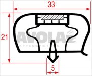 SNAP-IN GASKET 455x185 mm