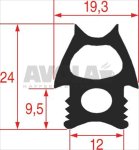 OVEN DOOR GASKET 1380x688 mm