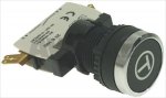 BLACK PUSH-BUTTON 16A 690V