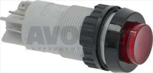 RED BIPOLAR PUSH-BUTTON 2A 250V
