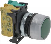 GREEN PUSH-BUTTON 16A 250V