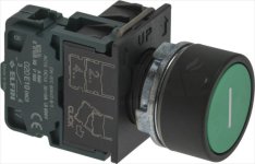 GREEN START PUSH-BUTTON 10A 600V